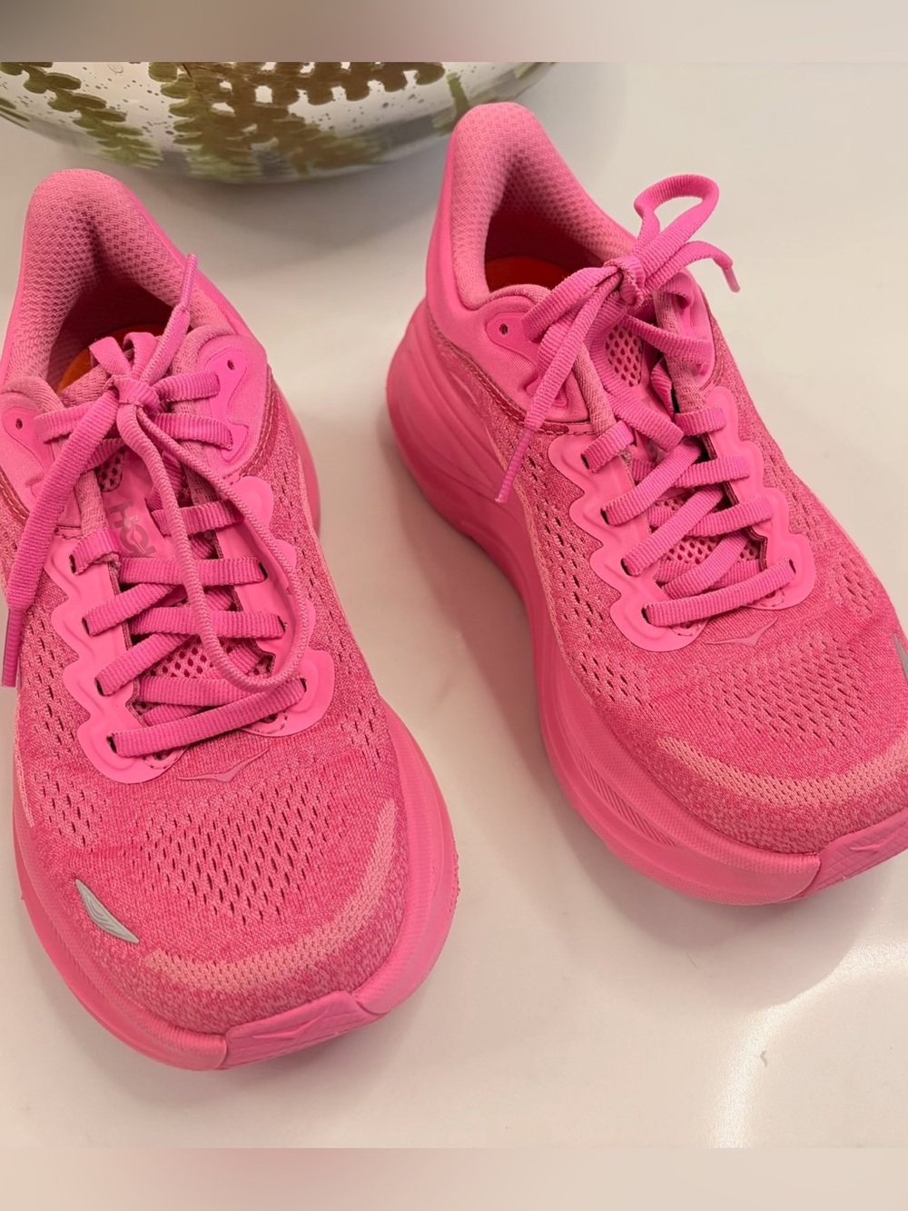 Pretty in Pink Hoka Women's Pink Athletic Running Shoes - Picture 3 of 5